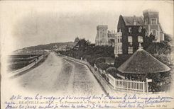 CPA Deauville en el mar la caminata de la playa el chalet de Elisabeth