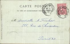 CPA Deauville en el mar la caminata de la playa el chalet de Elisabeth