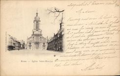 CPA Rheims Church Saint Maurice