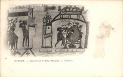 Tapiceria Of de CPA Bayeux la reina de Matilde