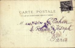 CPA Caen Footbridge De Vaucelles Children