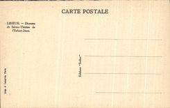 Escena de CPA delante de la diorama de Pope Leon Lisieux del santo eTbrese de