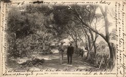 CPA Argel el jardin Marengo Argelia