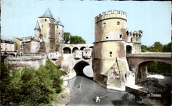 CPA Metz la puerta de los alemanes