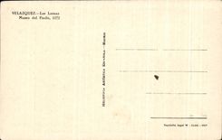 CPA Velazquez Las Lanzas Museo del Prado 1172