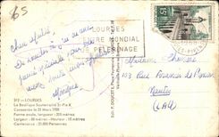 CPA Lourdes the Underground Basilica Black and white St X