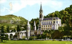 CPA Lourdes the Basilica and the Peak Of Jer