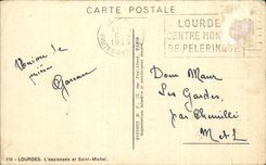 CPA Lourdes the esplanade and Holy Michel