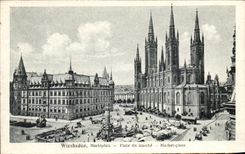 CPA Wiesbaden Marktplatz Places Market