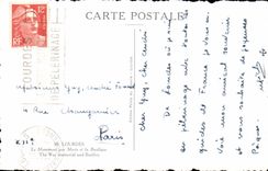 CPA Lourdes the War memorial And the Basilica