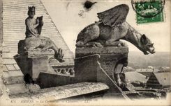 CPA Amiens the Cathedral Dreams Devil