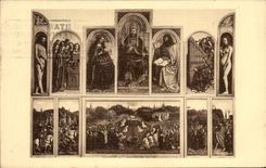 CPA Ghent Church St Bavon Table Worship of I' Agneau