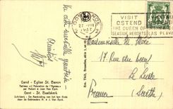 CPA Ghent Church St Bavon Table Worship of I' Agneau