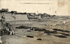 CPA Bernerie Panorama Of the Beach