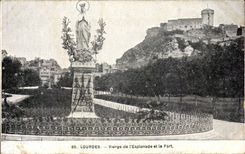 CPA Lourdes Virgin of the Esplanade and Fort