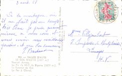 CPA Vallee D' Aure the Collar D' Aspin Pouring Arreau the Peak Of the South De Bigorre the Summit Of the Collar the Horseshoe