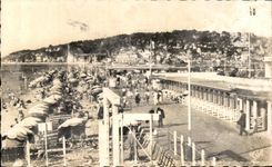 Cuadro total de la playa de CPA Deauville Fleurle en la playa y la ciudad