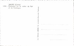 CPA Salers Panorama on the valley of the Rat and Fontages