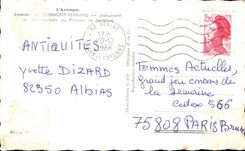 MODERN CARD Auvergne Clermont Ferrand Monument of Vercingetorix to the Plate of Gergovie