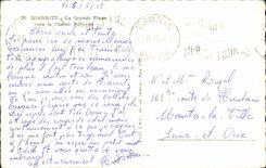 CPA Biarritz La Grande Plage Vers Le Casino Bellevue