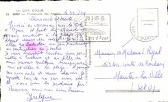 CPA la dimension Of Niza Promernade azul Of el ingles