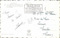 CPSM Ginebra la ciudad y la catedral del santo Plerre puesto que el qai del montaje Blanc