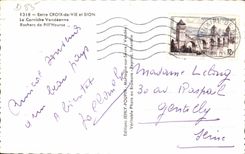 CPA entra en Croix de Vie y Sion las rocas de la cornisa de Vendean de la pildora Hourse