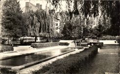 CPA Enghien Les Bains the Public garden Jean Mermoz