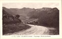 CPA the Mount Gilds Landscape Road of Besse Vaches