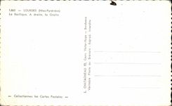 CPA Lourdes the Basilica On the right the Cave