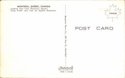 CPA Montreal Quebec Canada Looking East from Dominion Public garden Glance towards the east of the Public garden Dominion