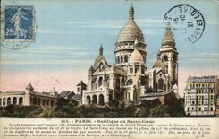 CPA Paris Basilica of the Sacring Montmartre Heart
