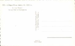 CPA Alpe D' Huez the Lake Besson the Black Lake And Belledonne