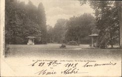 CPA Palate of Fontainebleau English Garden Shooting with the Arc of the Emperor