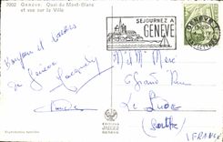 CPSM Geneva Quay of the Mount Blanc and Seen on the City