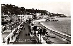 CPA Niza el muelle de los Estados Unidos el castillo y el boro montan