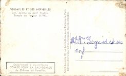 CPA Versailles And its Wonders Gardens of Small Trianon Temple of the love