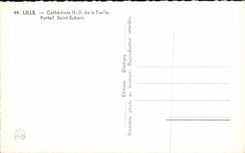 CPA Lille Cathedral NR D of the Treillised vineyard Gate Saint Eubert