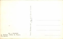 CPA Lourdes the Basilica Entrance of the Rosary