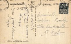 CPA Dieppe el hotel de Regina y el castillo