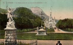 CPA Lourdes the Basilica And the Breton Martyrdom