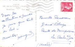 CPSM Paris Arc De Triomphe nuestra torre Eiffel de senora Opera Sacring Heart