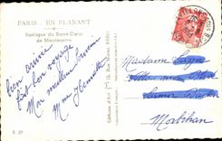 CPA Paris While Strolling Basilica Of the Sacring Heart De Montmartre