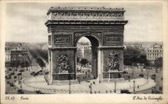 CPA Paris L'Arc de Triomphe 