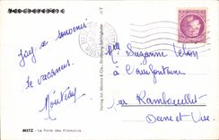 CPA Metz la puerta de los alemanes