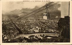 CPA Grenoble the Teleferic of the Bastille View on the Valley of Drac and Moucherotte