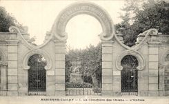 CPA Asnieres Clichy the Cemetery of the Dogs Entrance