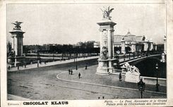 CPA Chocolate Klaus Paris the Bridge Alexandre III the Large one