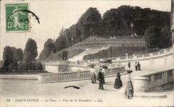 CPA Saint Cloud the Park Seen On Trocadero