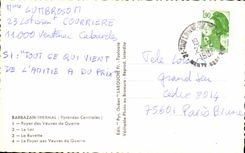 CPSM Souvenir De Thermal Barbazan Hearth of the widows of war the lake the refreshment bar the hearth of the widows of war